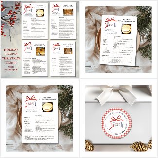 Christmas Cards with Holiday Recipes