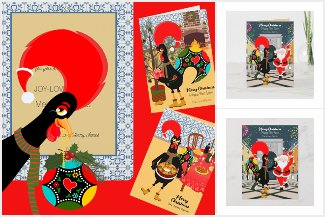 Christmas Cards with the Portuguese Rooster
