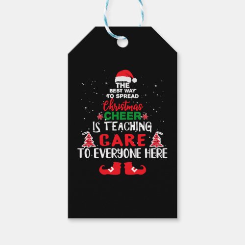 Christmas Care Teachers  Funny Care Teachers Gift Tags