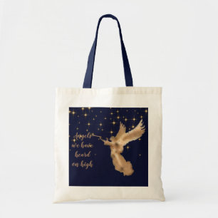 Christmas Carol Angel's we have heard on high Tote Bag