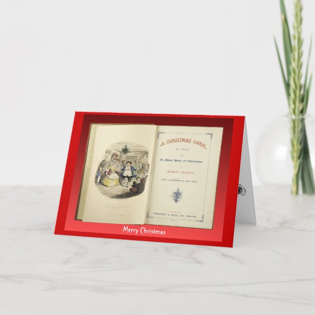 Christmas Carol, Frontispiece from First Edition Holiday Card (Front)