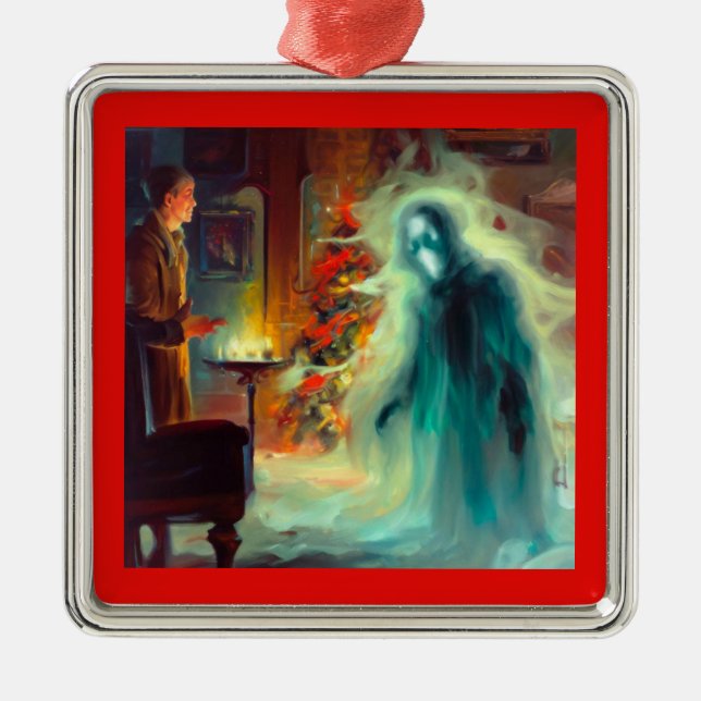 Christmas Carol Ghost of Christmas Future Metal Ornament (Front)