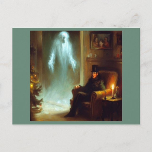 Christmas Carol Ghost of Christmas Past Holiday Postcard (Front)