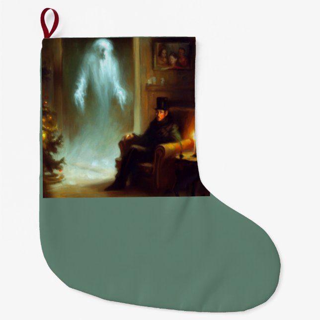 Christmas Carol Ghost of Christmas Past Large Christmas Stocking (Front)