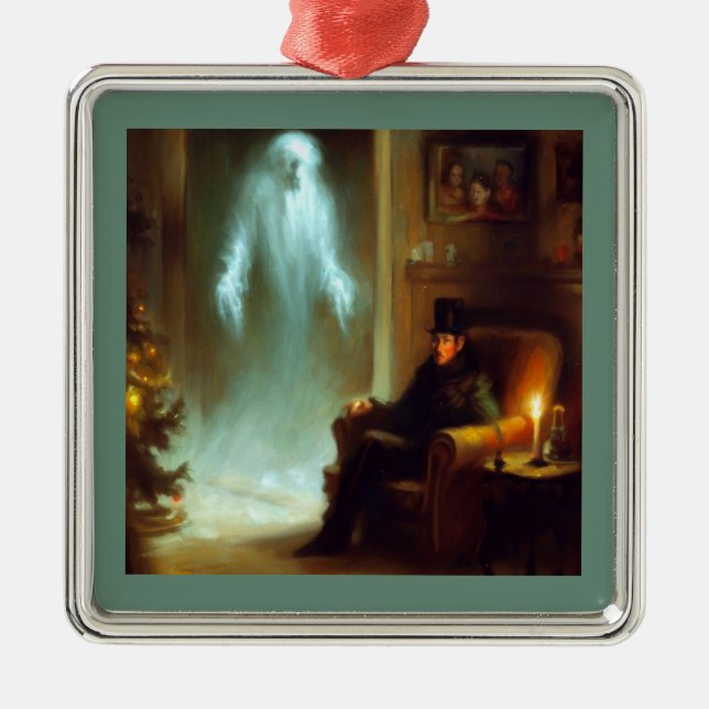 Christmas Carol Ghost of Christmas Past Metal Ornament (Front)