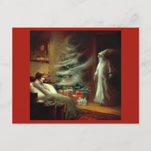 Christmas Carol Ghost of Christmas Present Holiday Postcard