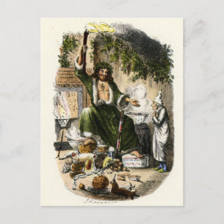 Christmas Carol - Ghost of Christmas Present Holiday Postcard