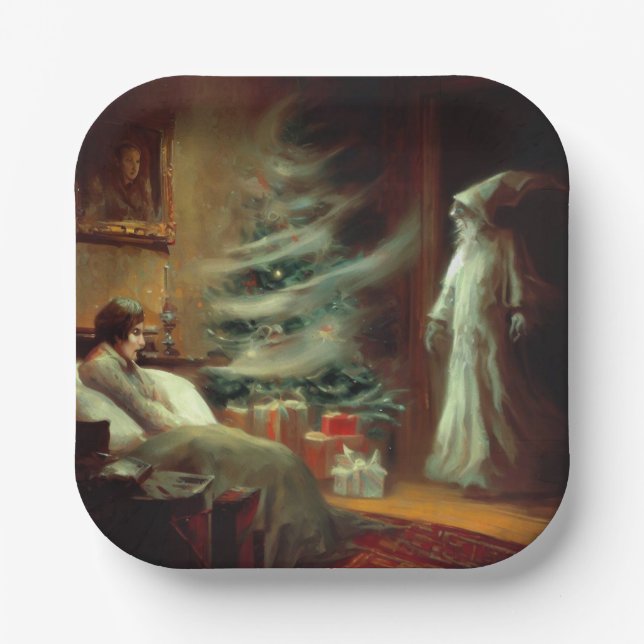 Christmas Carol Ghost of Christmas Present Paper Plates (Front)