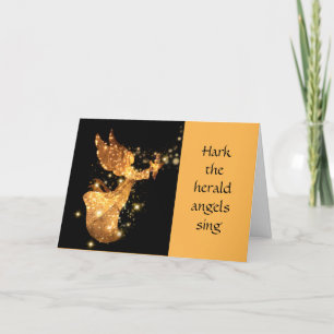 Christmas Carol Hark the Herald Angel's Sing Holi Holiday Card