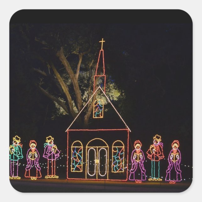 Christmas Carol Lights 2016 Square Sticker (Front)