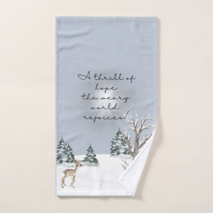 Christmas Carol lyric hand towel