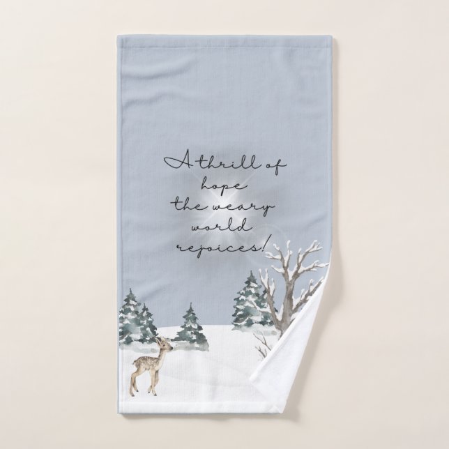Christmas Carol lyric hand towel (Hand Towel)