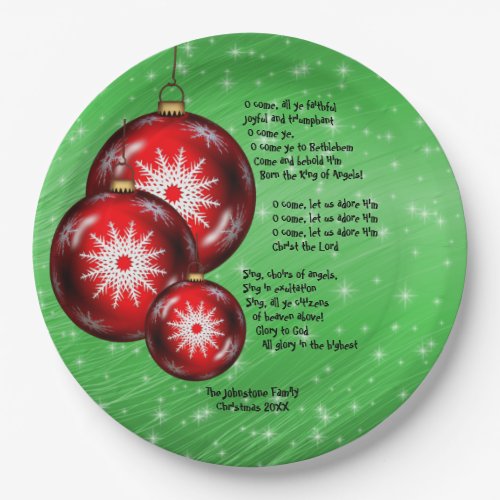 Christmas Carol Lyrics O Come all Ye Faithful _ 9 Paper Plates