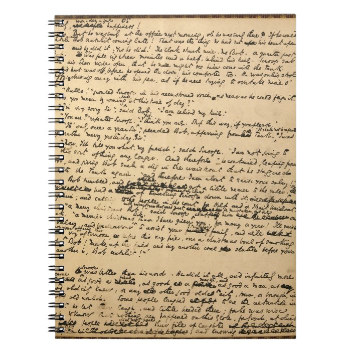 Christmas Carol Original Manuscript Notebook