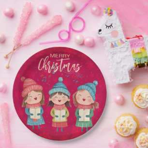 Christmas Carol Paper Plates