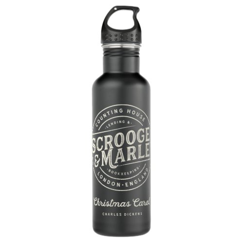 Christmas Carol Scrooge  Marley Holiday Design Stainless Steel Water Bottle