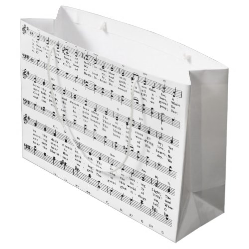 Christmas Carol Sheet Music  Large Gift Bag