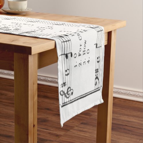 Christmas Carol Sheet Music   Short Table Runner