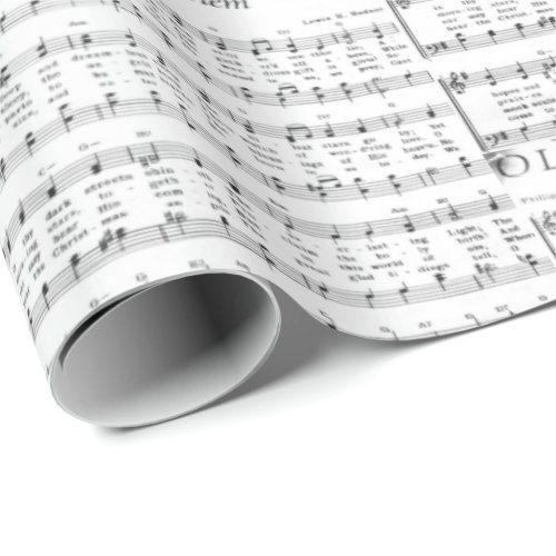 Christmas Carol Sheet Music Wrapping Paper