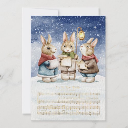 Christmas Carol Singing Bunnies  Joy to the World