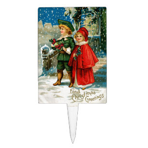 Christmas Carolers Cake Topper