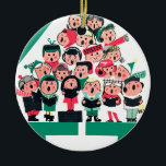 Christmas Carolers Ceramic Ornament<br><div class="desc">This delightful item features a vintage illustration of children Christmas carolers/choir. This is the perfect Yuletide item for friends,  family,  or yourself. Merry Christmas!</div>
