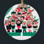 Christmas Carolers Ceramic Ornament<br><div class="desc">This delightful item features a vintage illustration of children Christmas carolers/choir. This is the perfect Yuletide item for friends,  family,  or yourself. Merry Christmas!</div>