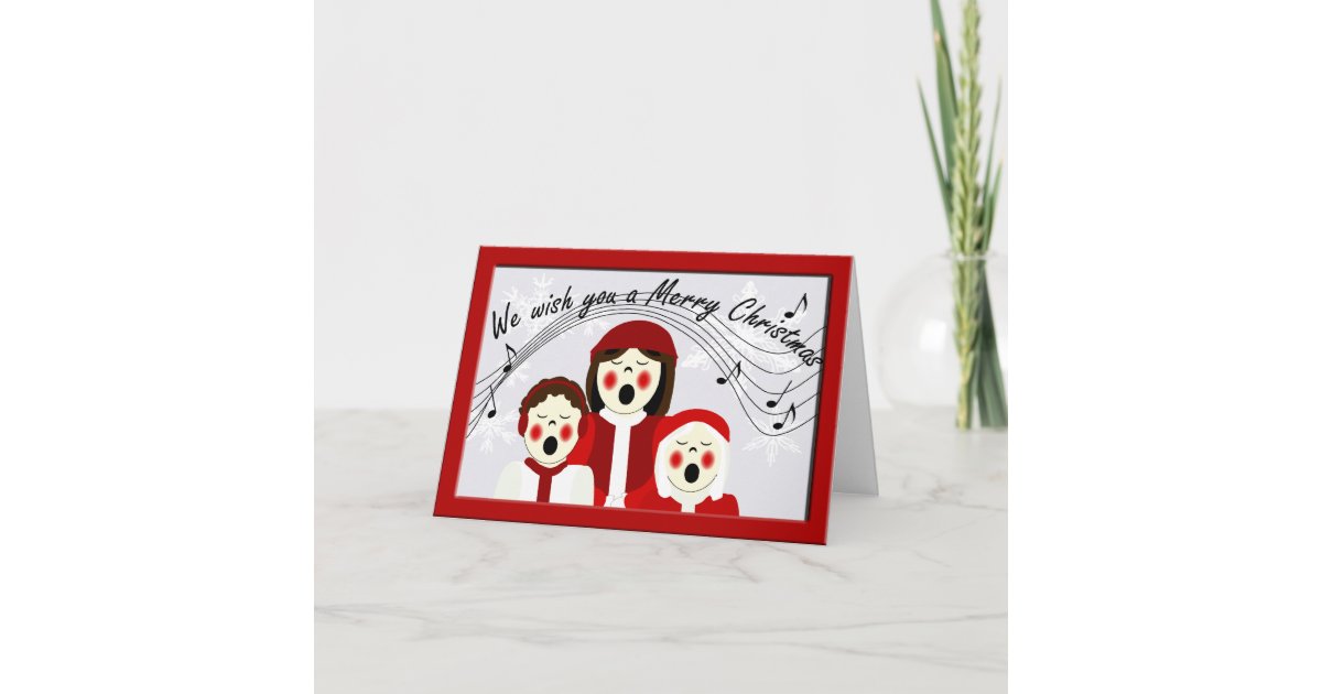 Christmas Carolers Greeting Card | Zazzle