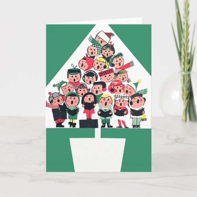 Christmas Carolers Holiday Card (Front)