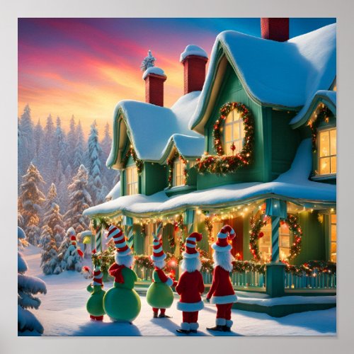Christmas carolers in Whoville_Inspired  Poster