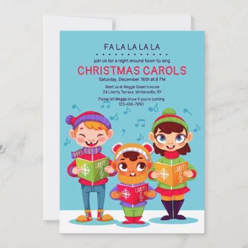 Christmas Carolers Invitation