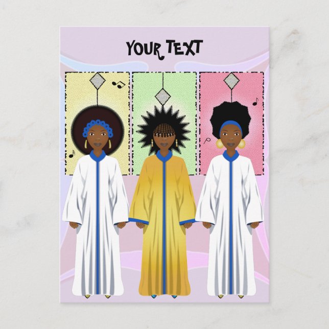 Christmas Carolers Praise Choir Holiday Postcard (Front)