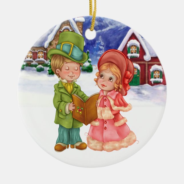 Christmas Carolers - SRF Ceramic Ornament (Front)