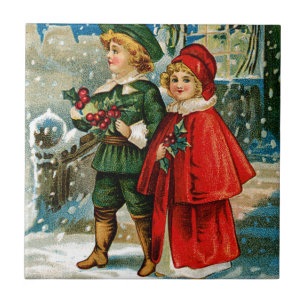 Christmas Carolers Tile