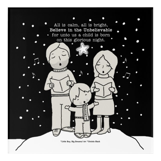 Christmas Caroling Acrylic Print (Front)