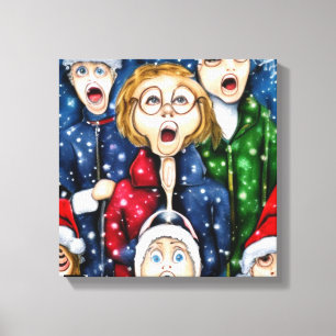 Christmas Caroling Canvas Print