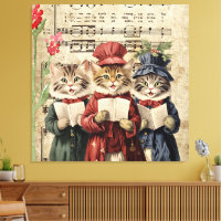 Christmas Caroling Cats