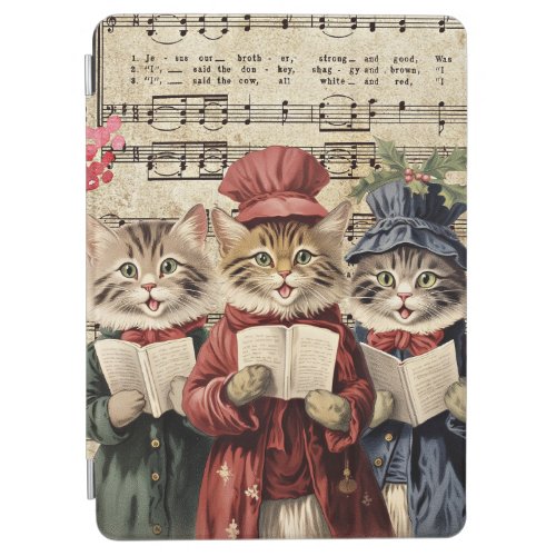 Christmas Caroling Cats iPad Air Cover