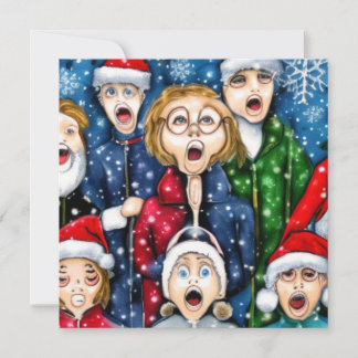 Christmas Caroling Holiday Card