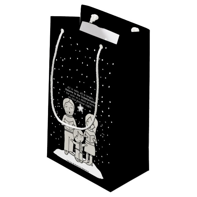 Christmas Caroling Small Gift Bag (Back Angled)