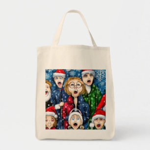 Christmas Caroling Tote Bag
