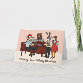 Christmas Carols around the Piano Card
