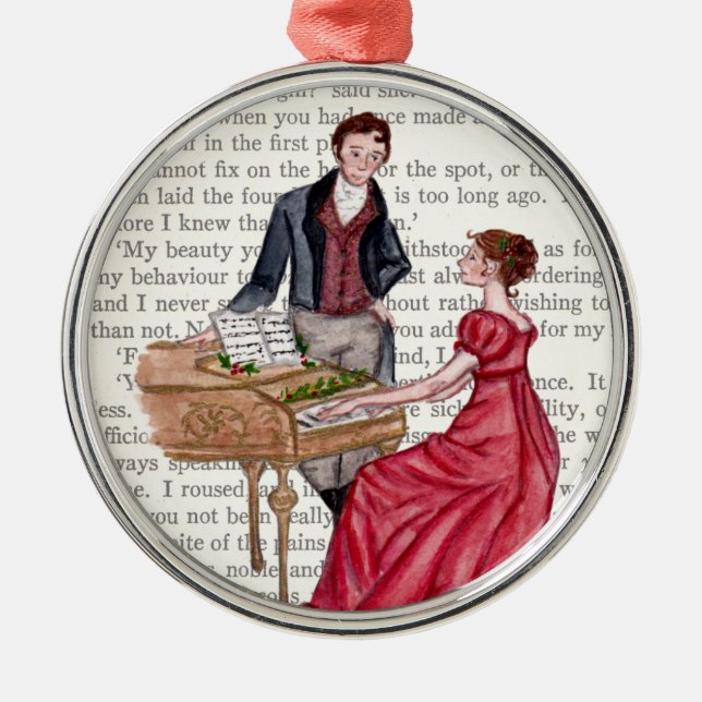 Christmas Carols at Pemberley Metal Ornament (Front)