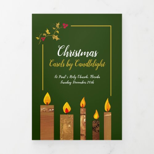 Christmas carols by candlelight hymns Tri_Fold program