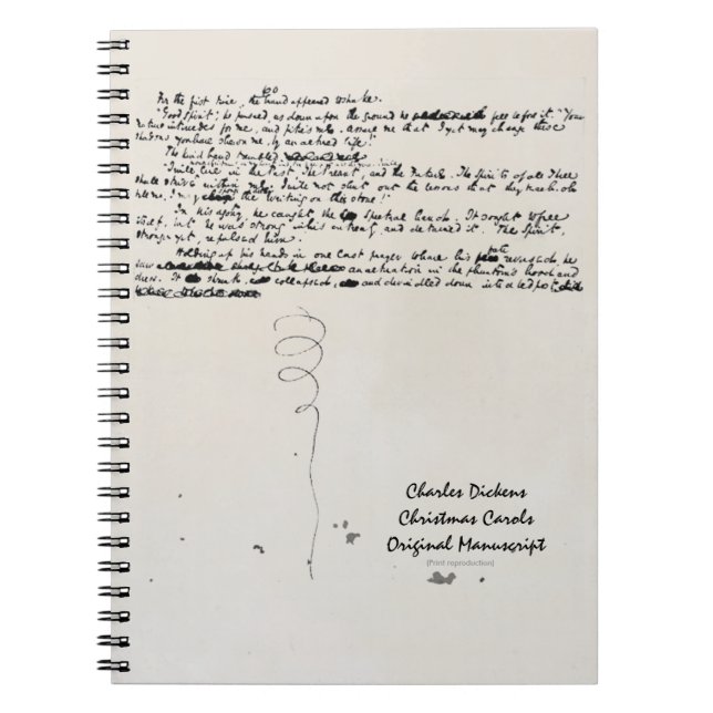 CHRISTMAS CAROLS CHARLES DICKENS MANUSCRIPT NOTEBOOK (Front)