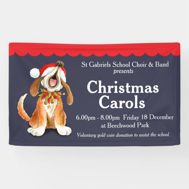 Christmas carols event choir banner (Horizontal)