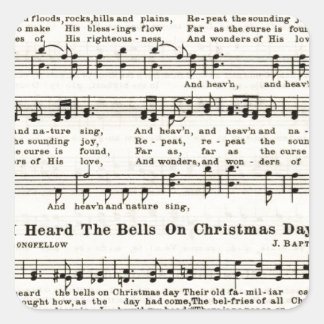 Christmas Carols: Joy to the World Square Sticker