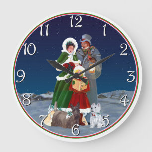 Christmas Carols Large Clock
