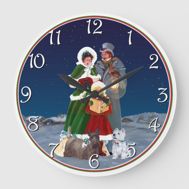Christmas Carols Large Clock (Front)