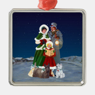 Christmas Carols Metal Ornament